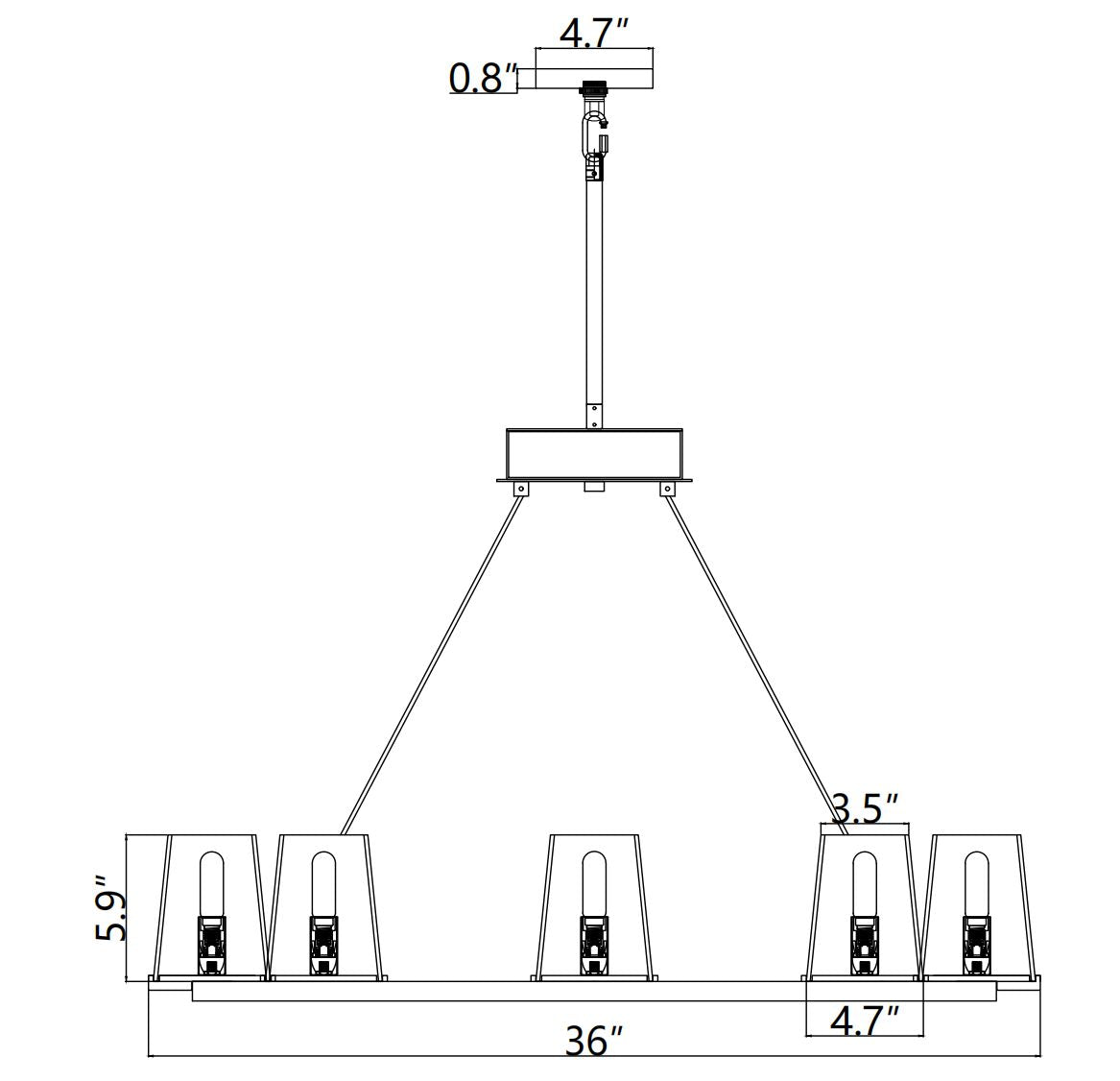 Kuseau Glass Chandelier