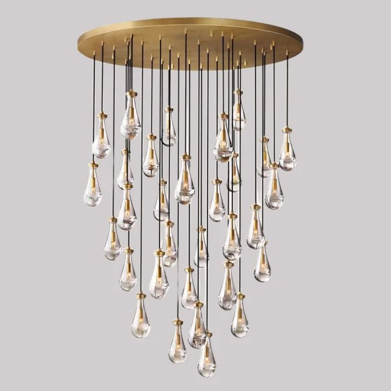 Raindrop Round Chandelier 60"