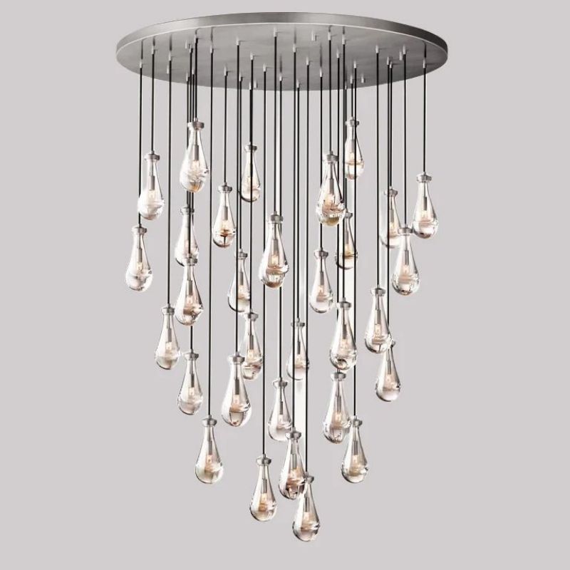 Raindrop Round Chandelier 60"