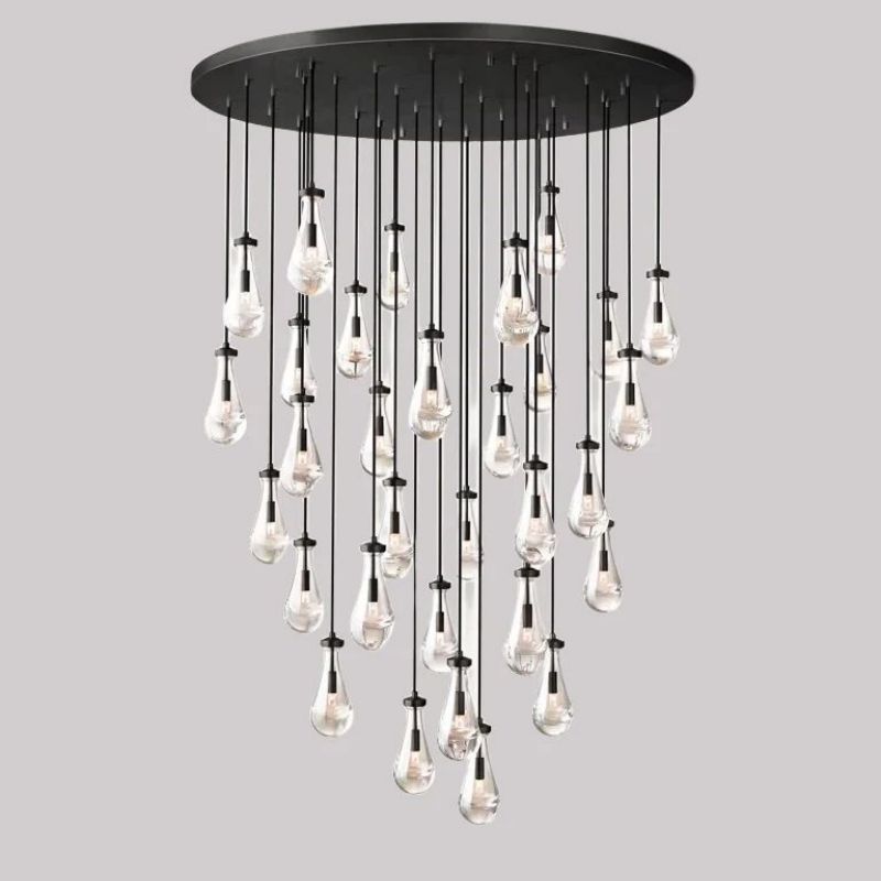 Raindrop Round Chandelier 60"