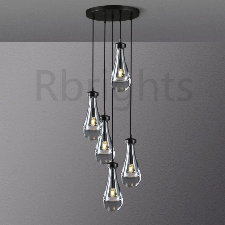 Raindrop round chandelier 14"(cord)