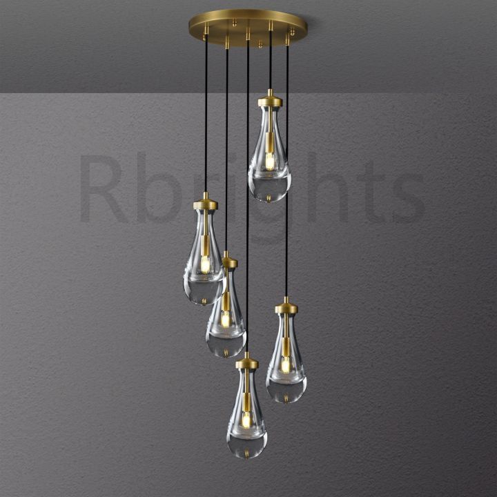 Raindrop round chandelier 14"(cord)