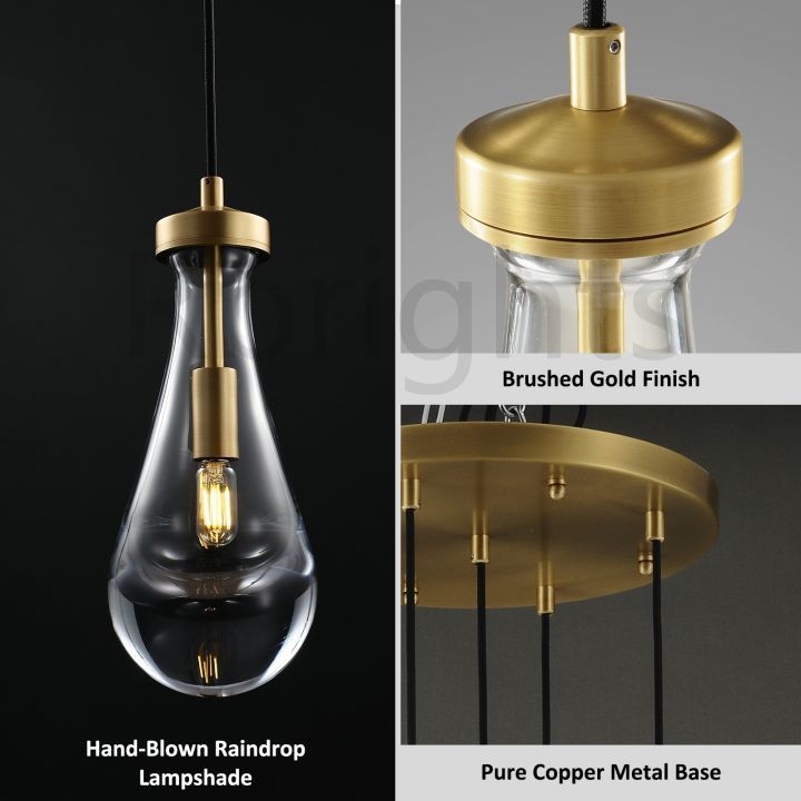 Raindrop round chandelier 14"(cord)