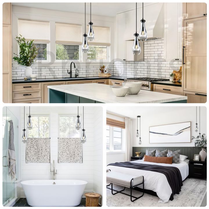 Raindrop round chandelier 5"(cord)