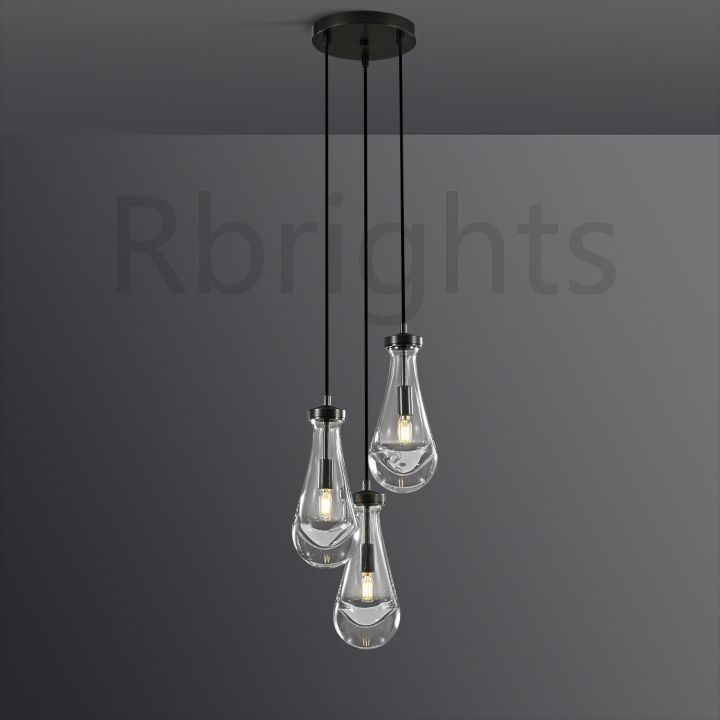 Raindrop round chandelier 8"(cord)