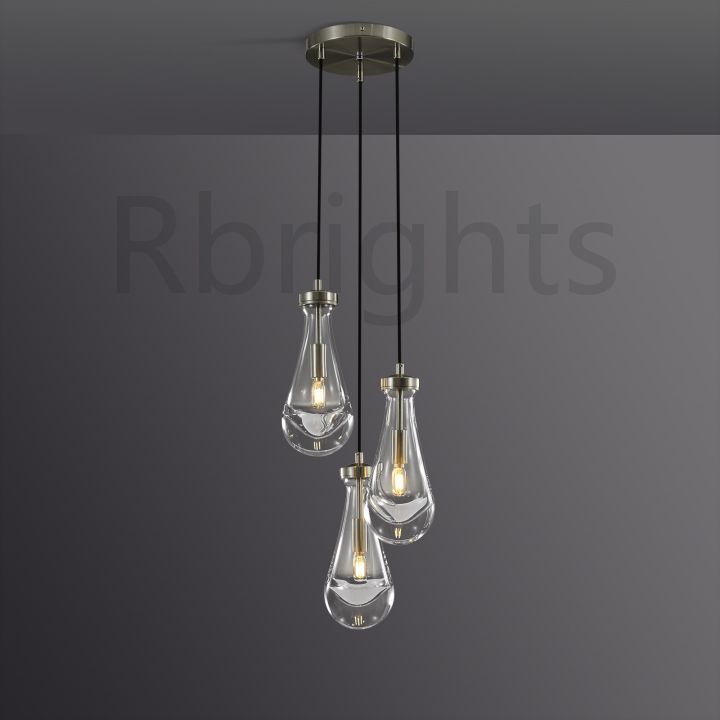 Raindrop round chandelier 8"(cord)