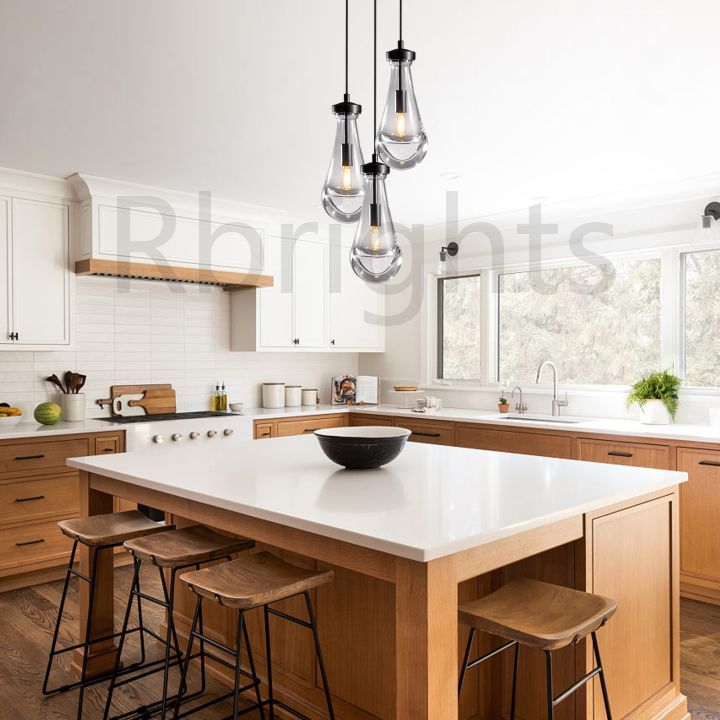 Raindrop round chandelier 8"(cord)