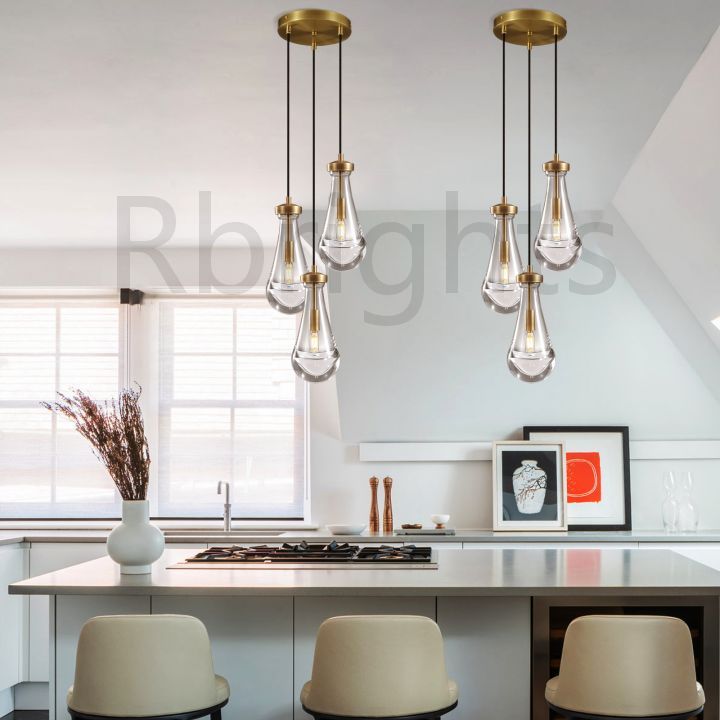 Raindrop round chandelier 8"(cord)