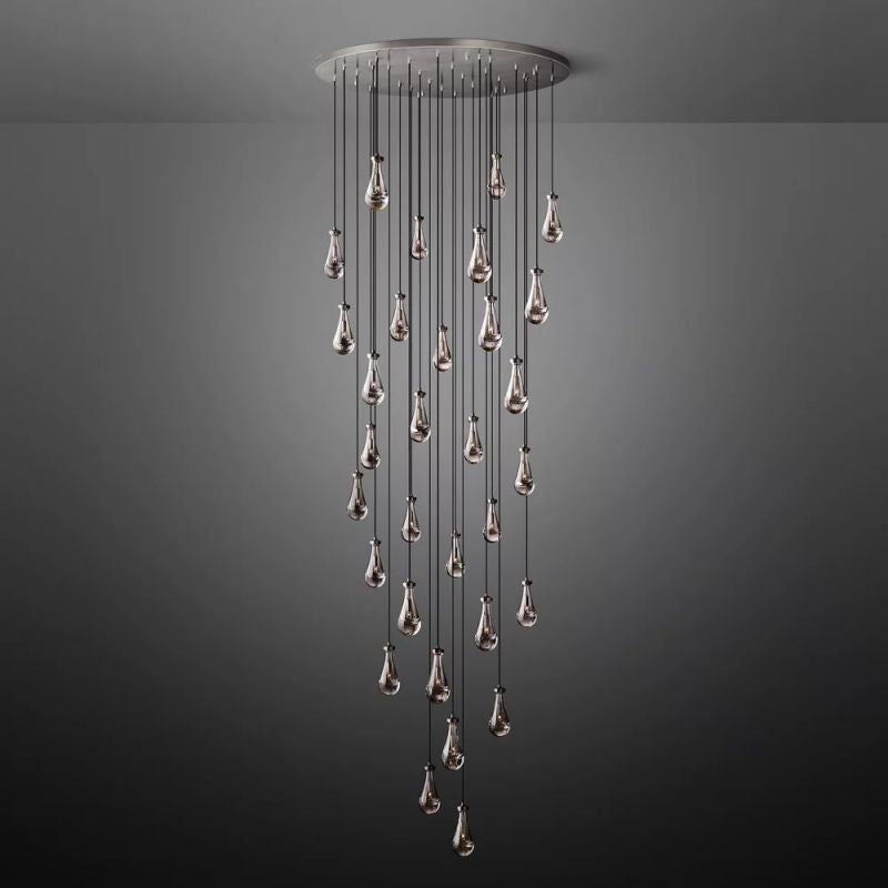 Raindrop Round Chandelier 60" chandeliers for dining room,chandeliers for stairways,chandeliers for foyer,chandeliers for bedrooms,chandeliers for kitchen,chandeliers for living room RBRIGHTS   