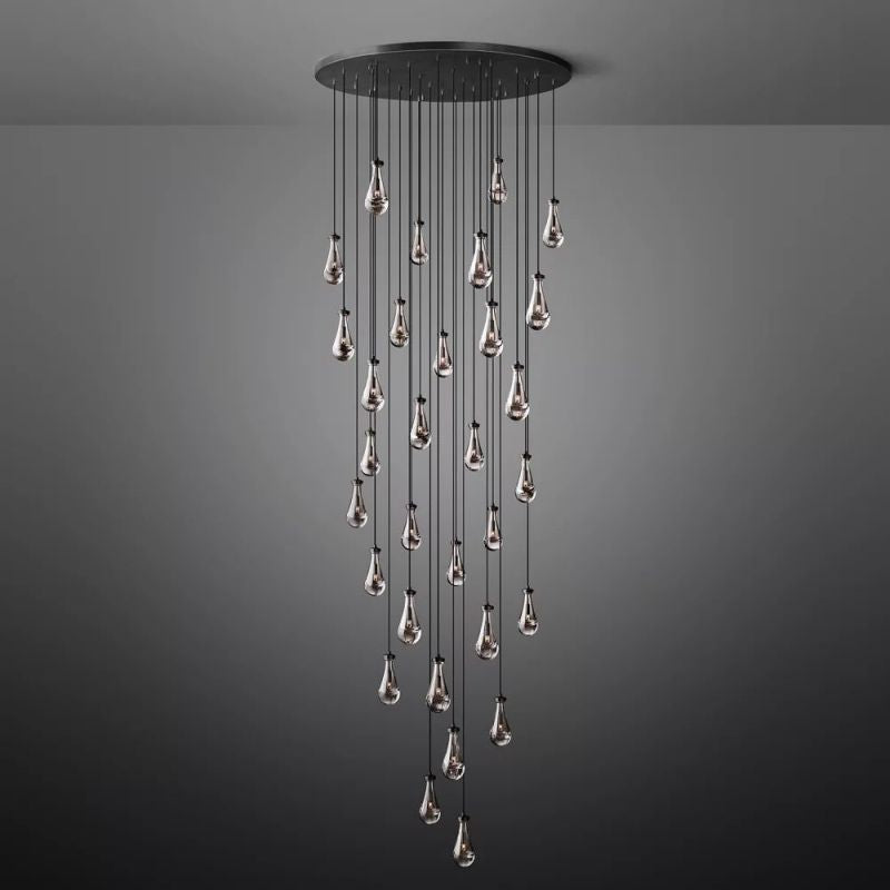 Raindrop Round Chandelier 60" chandeliers for dining room,chandeliers for stairways,chandeliers for foyer,chandeliers for bedrooms,chandeliers for kitchen,chandeliers for living room RBRIGHTS   