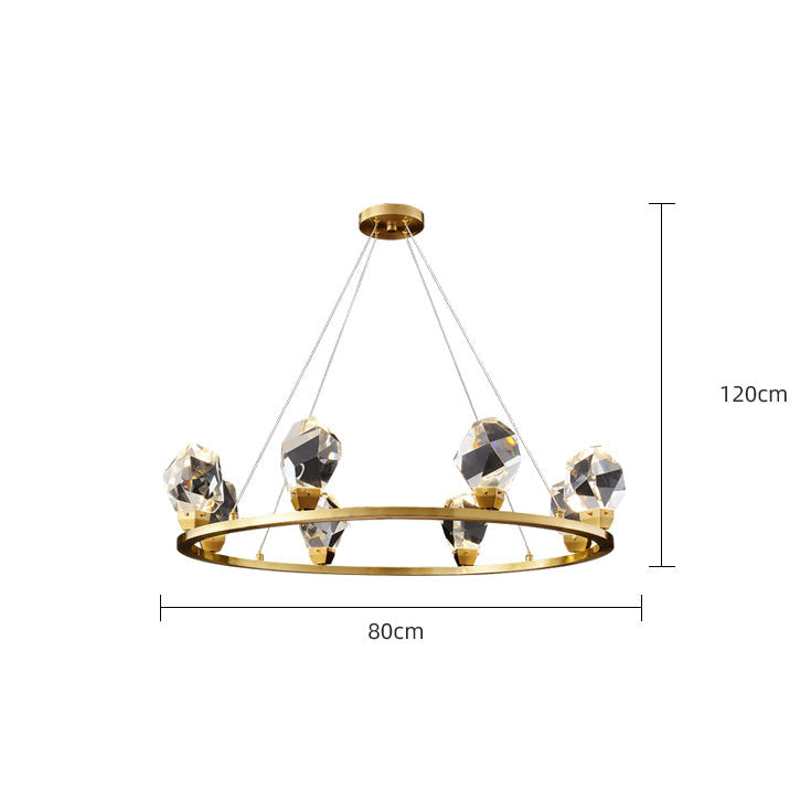 Ramea Round Crystal Chandelier chandeliers for dining room,chandeliers for stairways,chandeliers for foyer,chandeliers for bedrooms,chandeliers for kitchen,chandeliers for living room Rbrights   