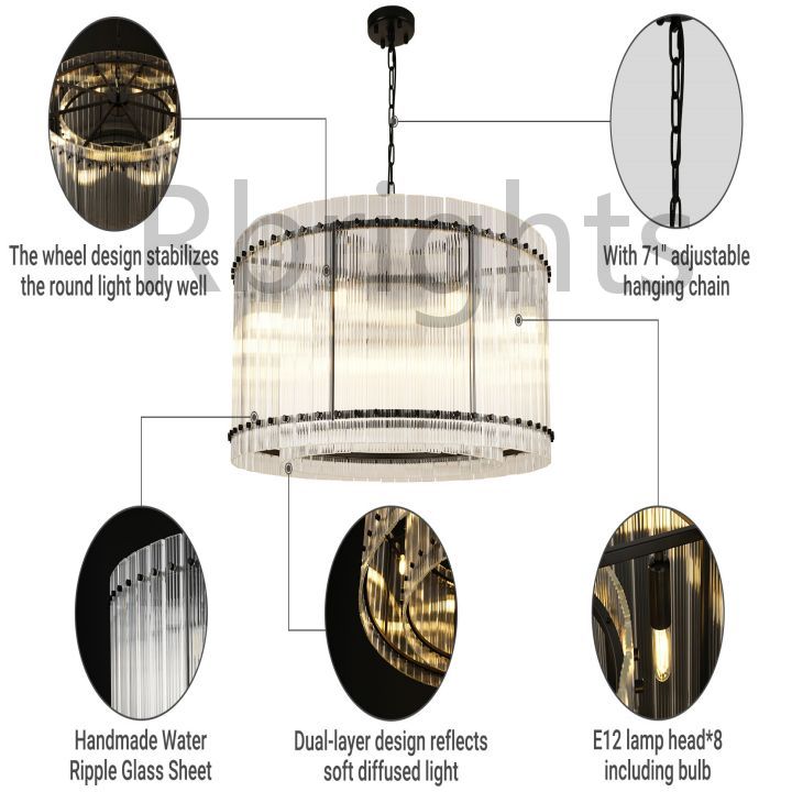 Santa Mar Round Chandelier 37"