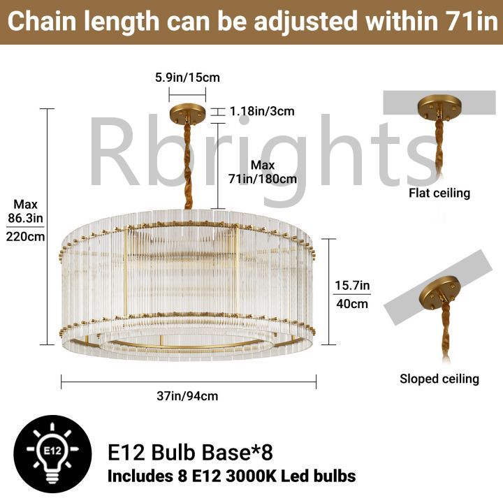 Santa Mar Round Chandelier 37"