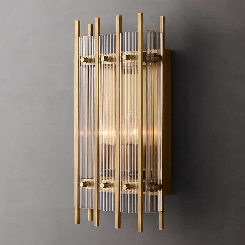 Santa Marco Rectangular Sconce wall sconce for bedroom,wall sconce for dining room,wall sconce for stairways,wall sconce for foyer,wall sconce for bathrooms,wall sconce for kitchen,wall sconce for living room Rbrights Antiqued Brass  