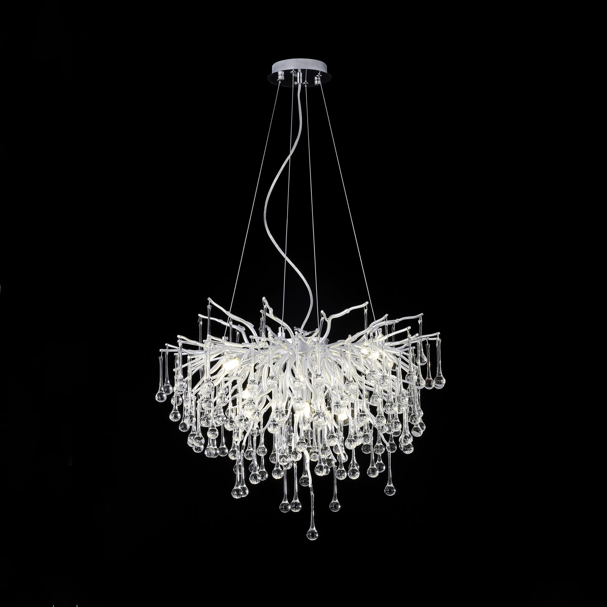 Tree Crystal Chandelier，Silver 45" chandeliers for dining room,chandeliers for stairways,chandeliers for foyer,chandeliers for bedrooms,chandeliers for kitchen,chandeliers for living room Rbrights   