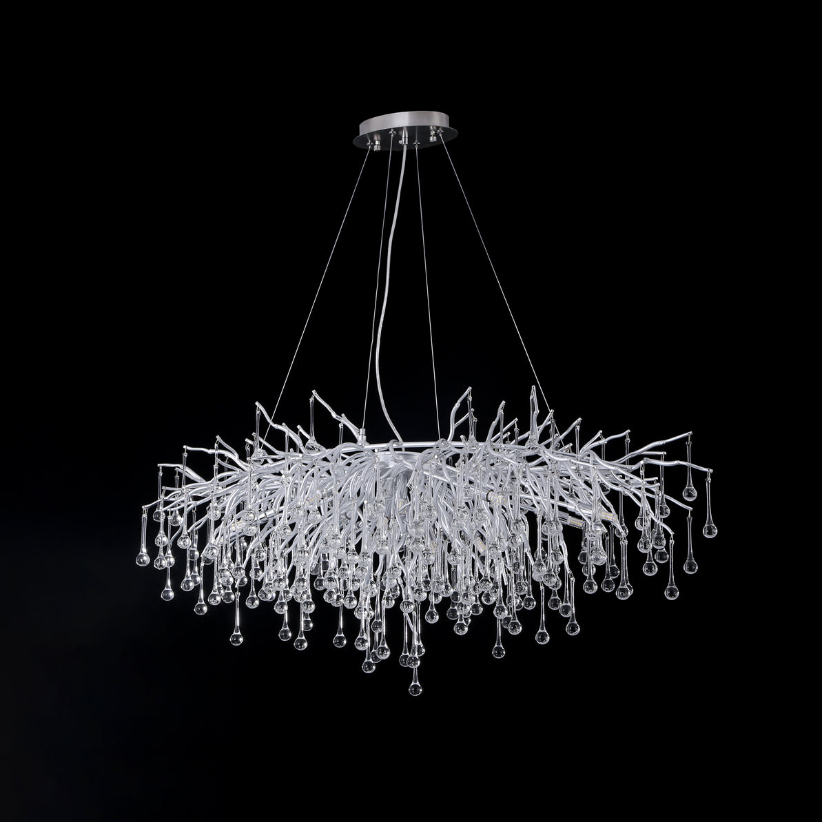 Tree Crystal Chandelier，Silver 45" chandeliers for dining room,chandeliers for stairways,chandeliers for foyer,chandeliers for bedrooms,chandeliers for kitchen,chandeliers for living room Rbrights   