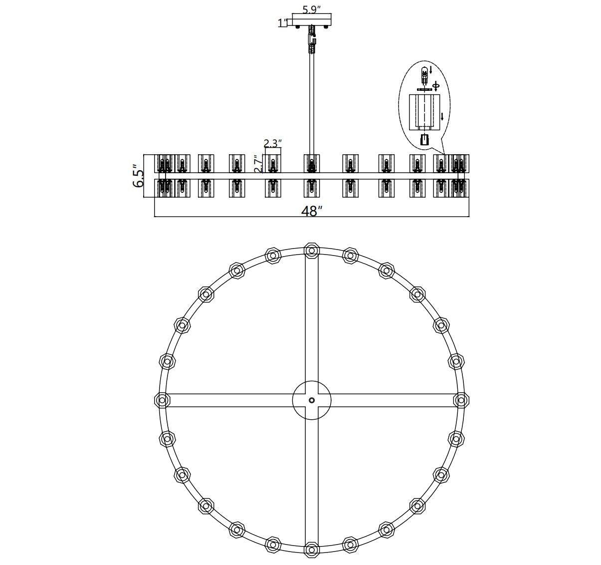 Beliy Glass Series Glass Chandelier