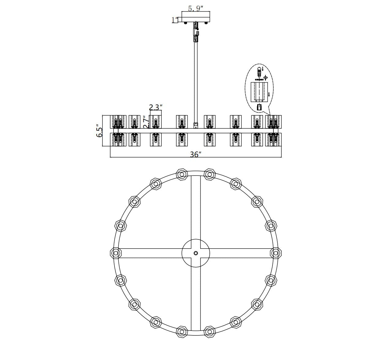 Beliy Glass Series Glass Chandelier