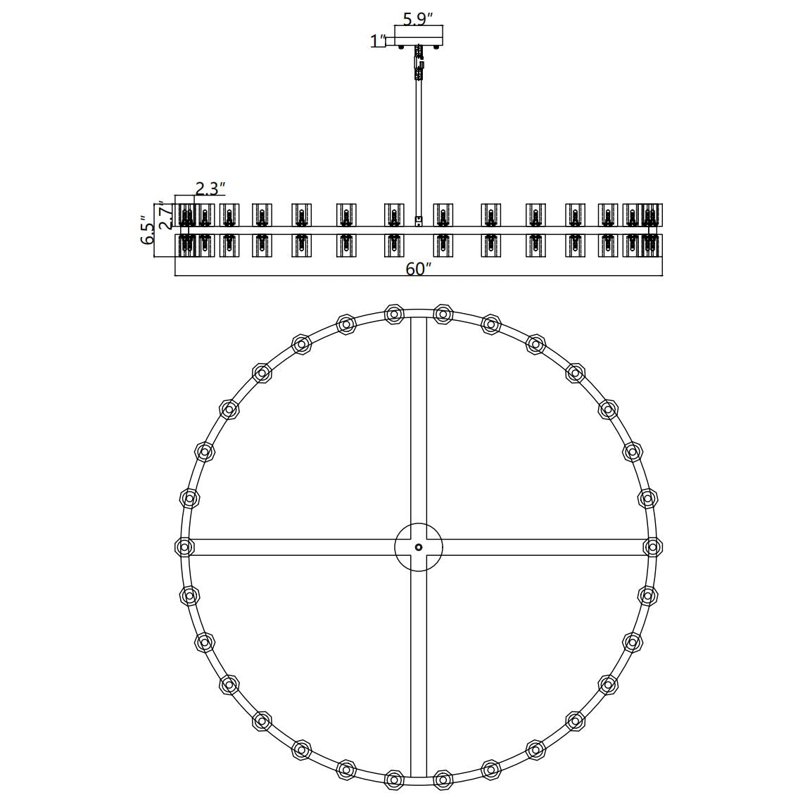 Beliy Glass Series Glass Chandelier