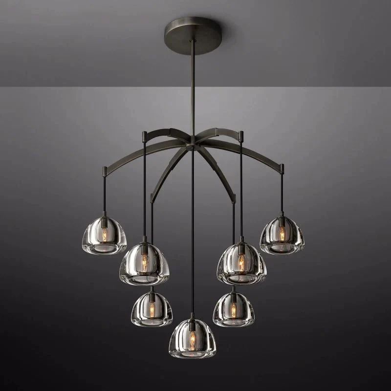 Yucca Round Chandelier 36'' 吊灯灯具 rbrights Natural Brass Long -For celings 13'H to 30'H 