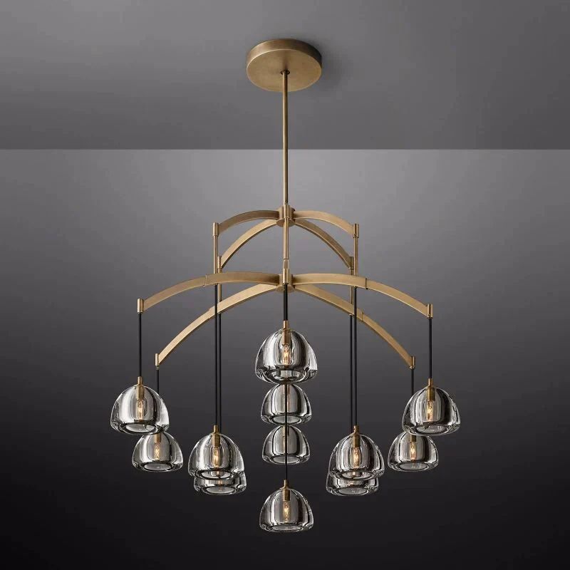 Yucca Round Chandelier 48'' 吊灯灯具 rbrights Natural Brass Standard-For ceilings up to 12'H 