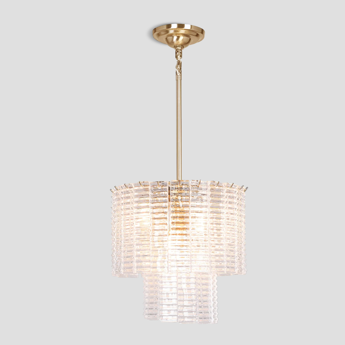 Getfit Round Glass Tile Chandelier