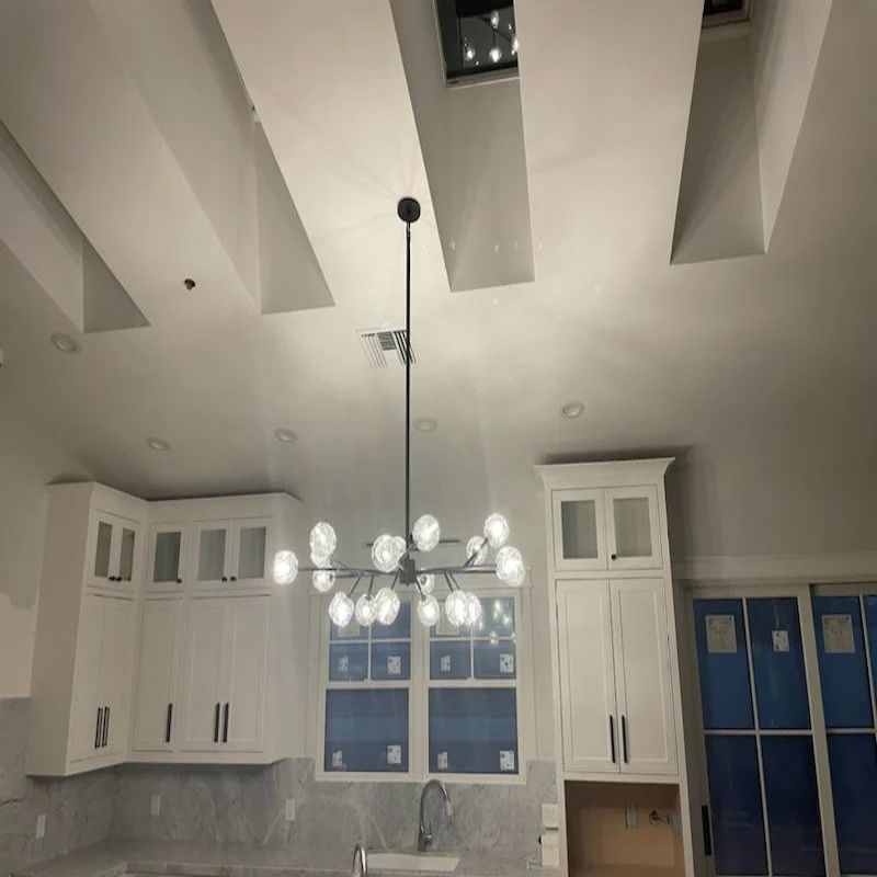 Kristal Clear Glass Round Chandelier 24"