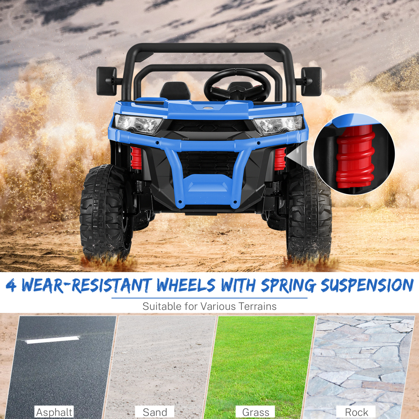 Funcid 24V 2 Seater Kids Ride on UTV with Remote Control