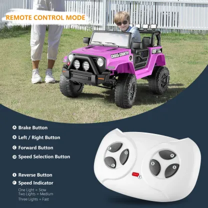 Funcid Ride on Truck Car, Kids 12V Electric Ride on Toys with Parent Remote Control