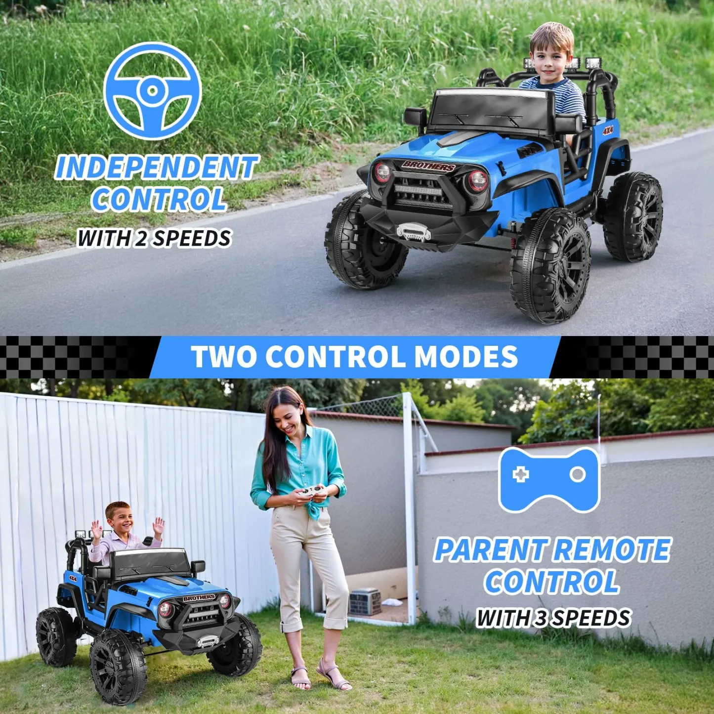 Funcid 24V 2-Seater Kids Ride on Car Truck