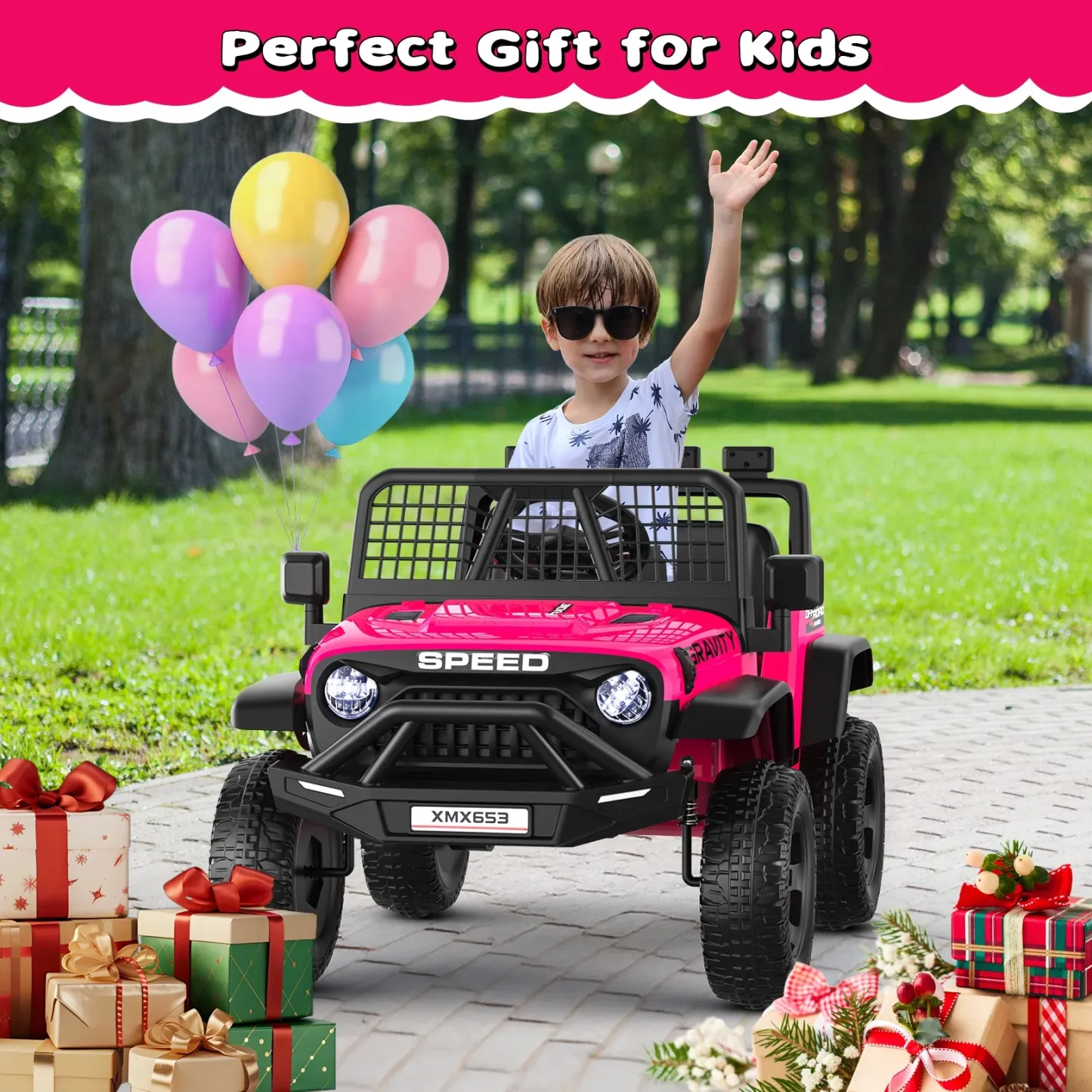 Funcid 24V Ride on Cars Truck with Remote Control