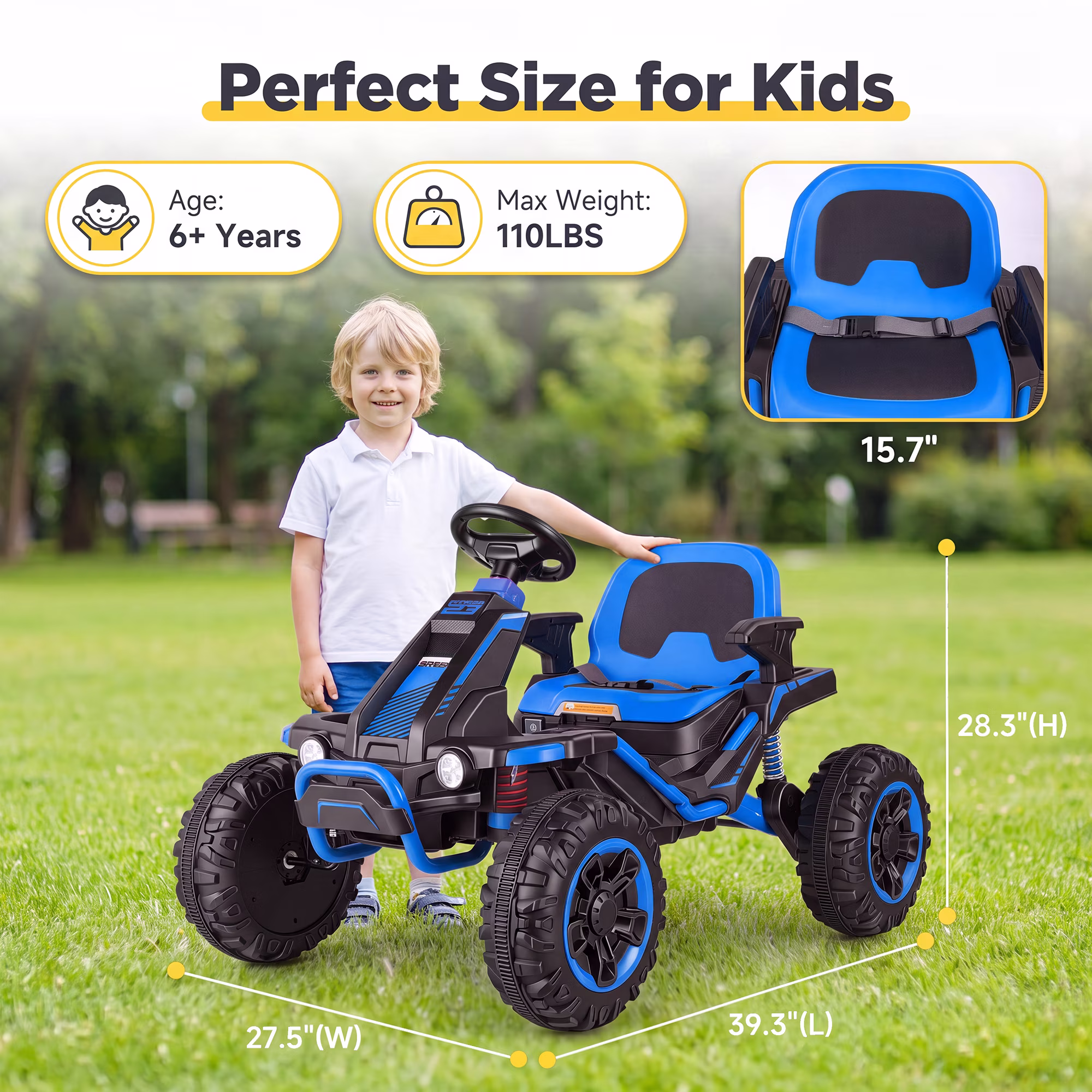 Funcid 36V Ride on Car for Kids, 4 Wheeler Electric Car with 600W Motors