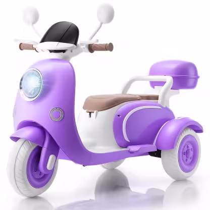 Funcid 12V Ride on Motorcycle with 3 Wheels