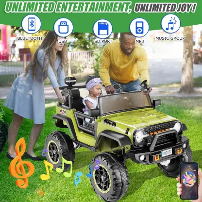 Funcid 24V 2-Seater Kids Ride on Truck Electric Car 