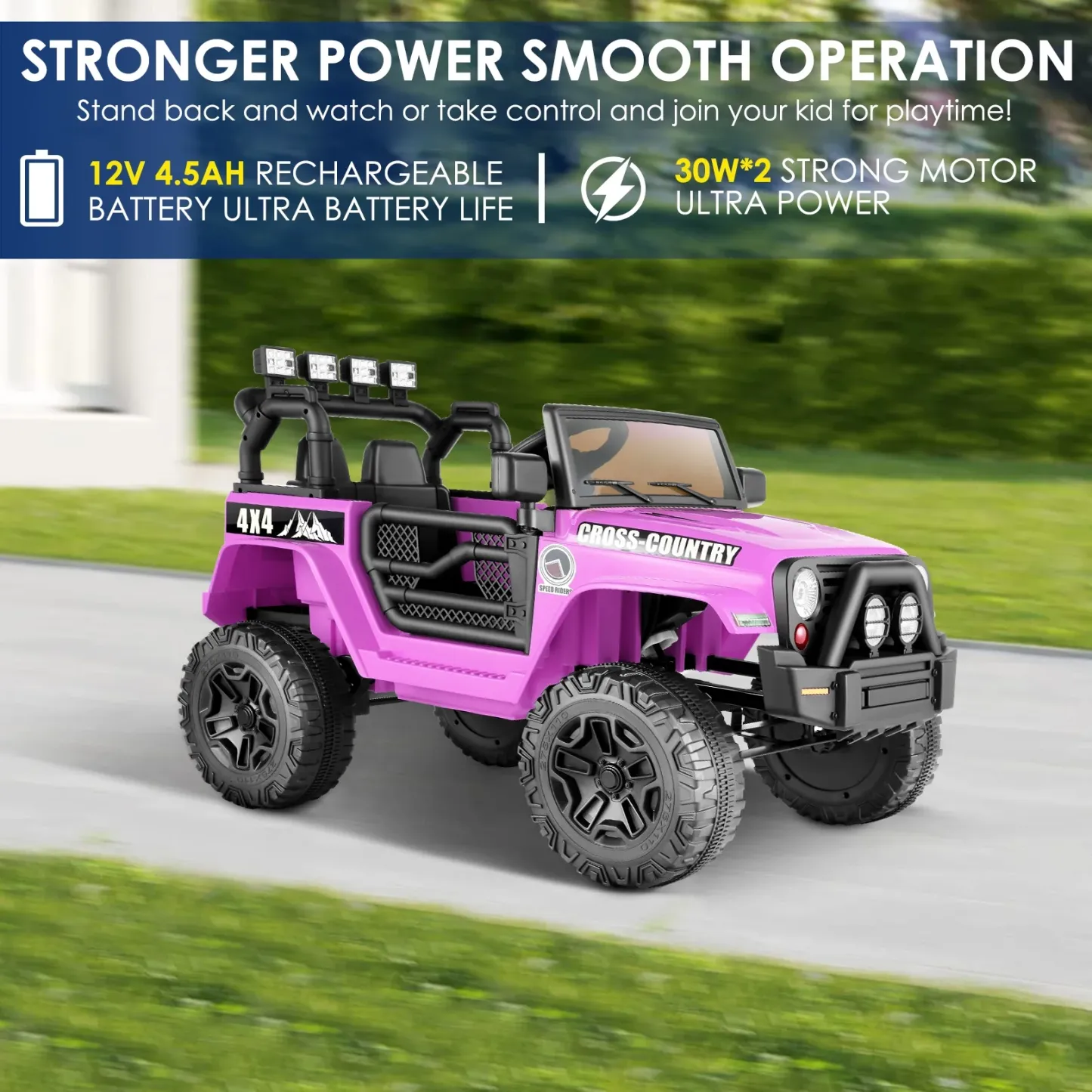 Funcid Ride on Truck Car, Kids 12V Electric Ride on Toys with Parent Remote Control