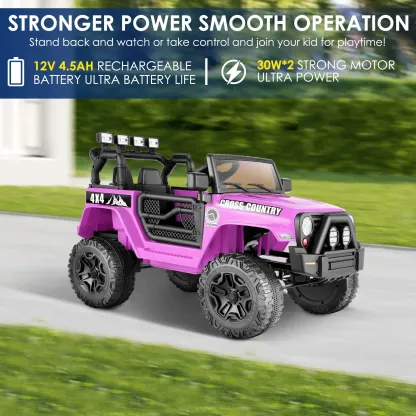 Funcid Ride on Truck Car, Kids 12V Electric Ride on Toys with Parent Remote Control