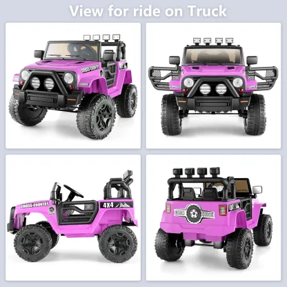 Funcid Ride on Truck Car, Kids 12V Electric Ride on Toys with Parent Remote Control