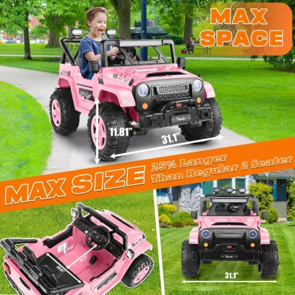 Funcid 24 Volt Ride on Toys 2 Seater Ride on Cars with Remote Control