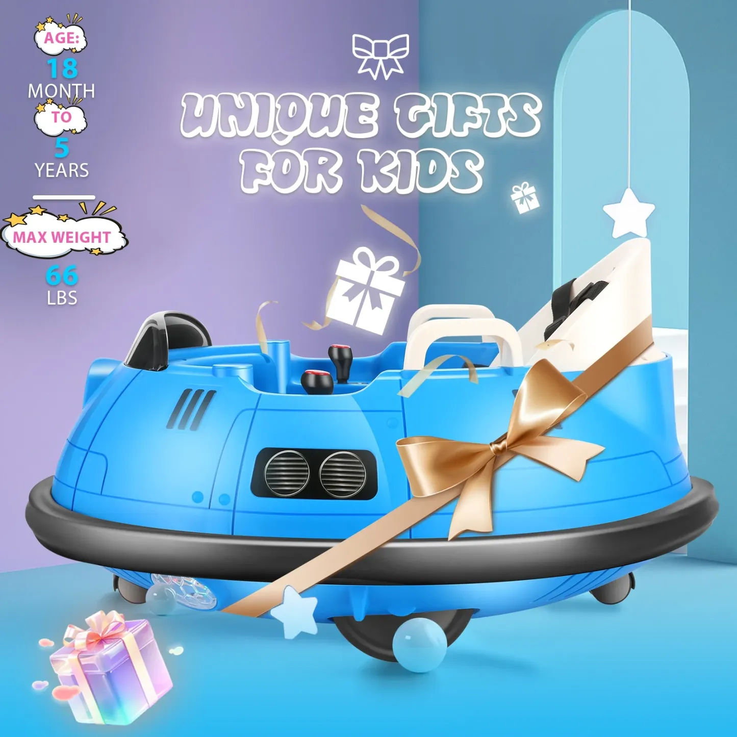 Funcid 12V Kids Bumper Car for Toddler