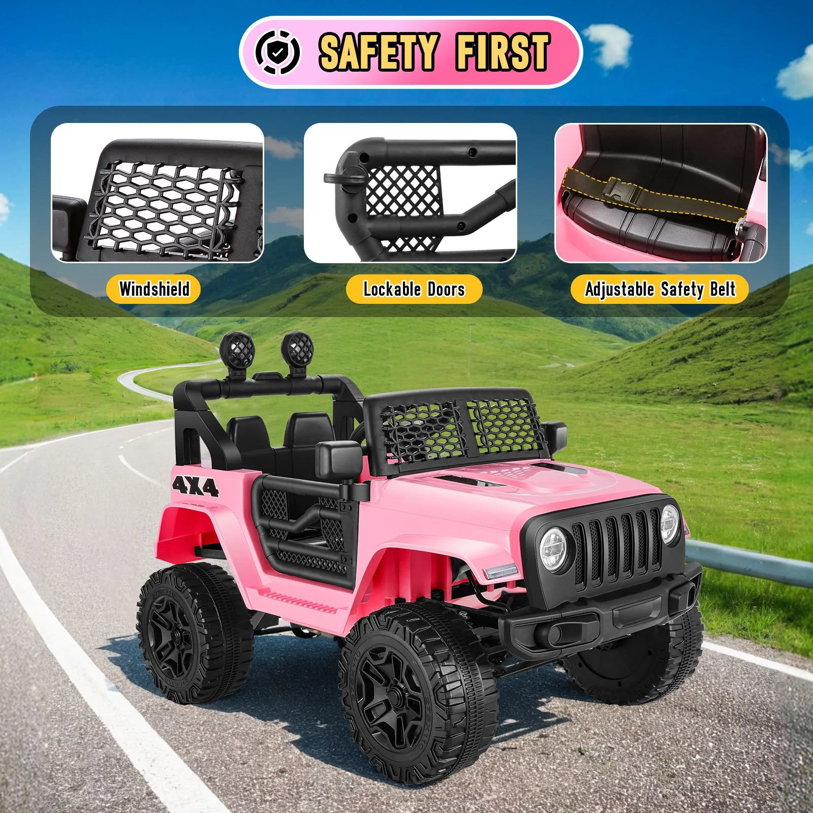 Funcid 12V Kids Powered Ride on Truck Car