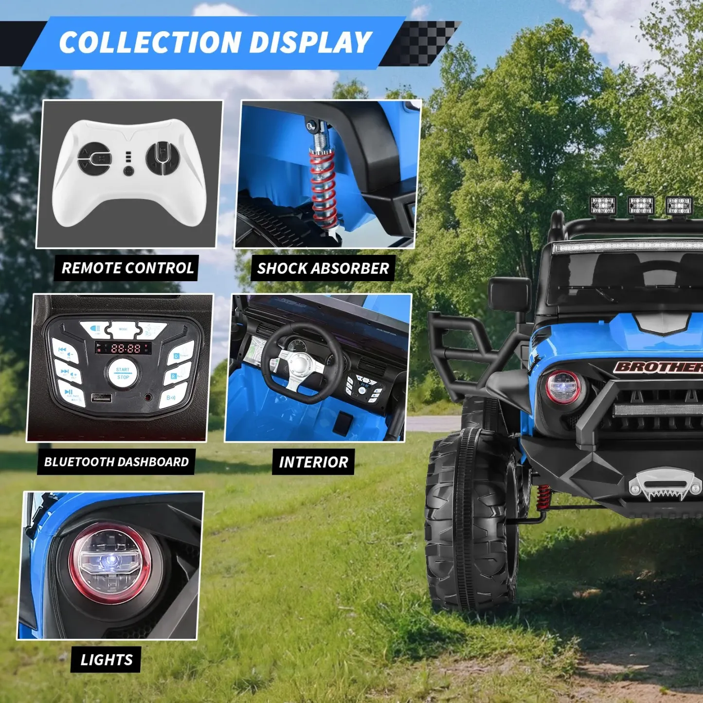 Funcid 24V 2-Seater Kids Ride on Car Truck