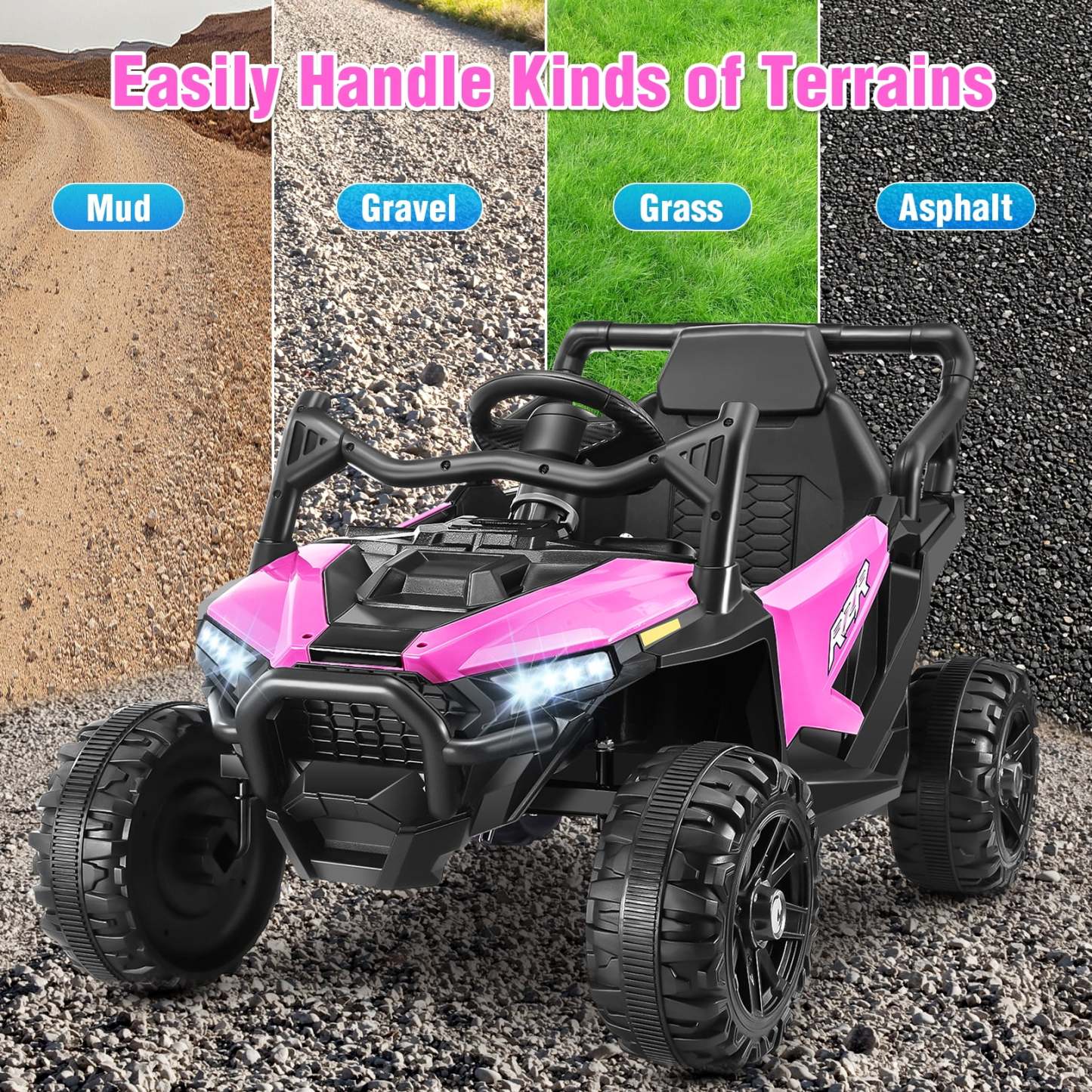 Funcid 24 Volt Ride on Toys, Kids Ride on Cars with Remote Control, 400W Powerful Electric Car for Kids
