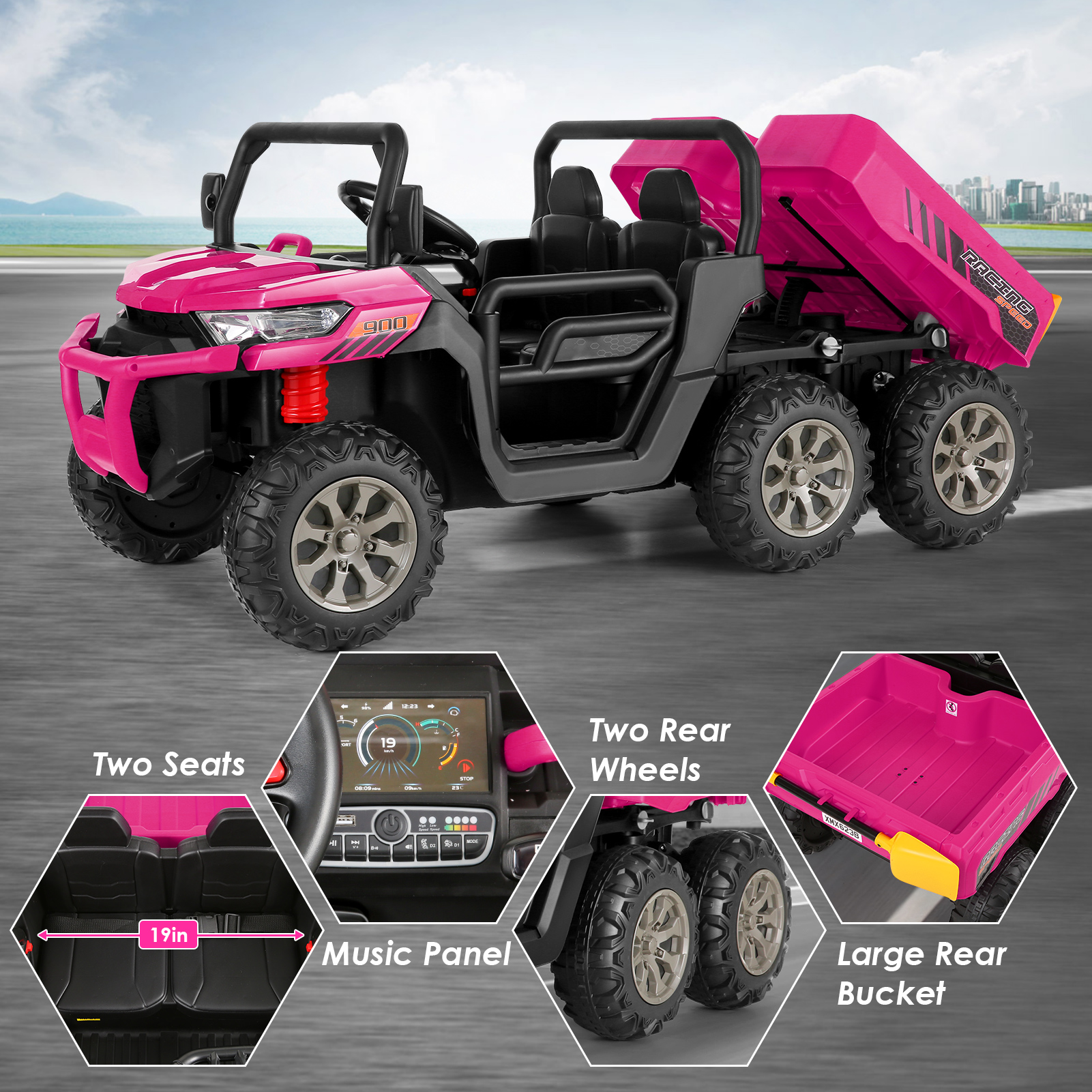 Funcid 24V Ride on Toys with Remote Control