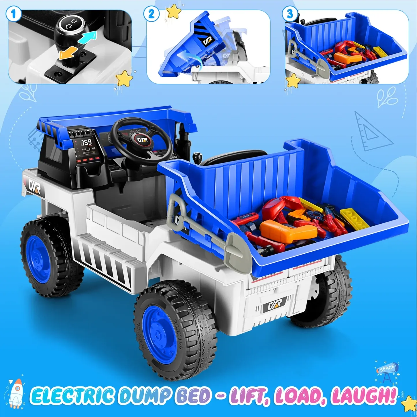 Funcid 12 Volt Ride on Dump Truck