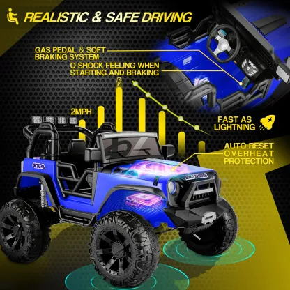 Funcid 24V 2-Seater Kids Ride on Car Truck