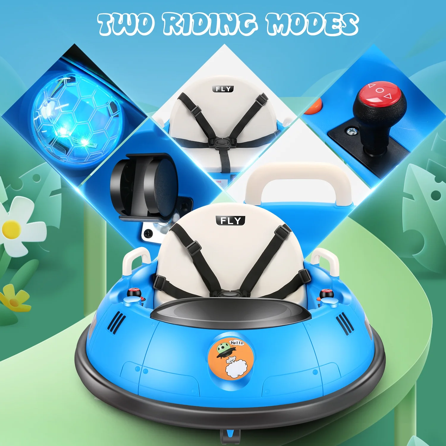 Funcid 12V Kids Bumper Car for Toddler