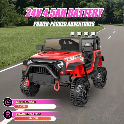 Funcid Ride on Toys 24 Volt, 2 Seater Ride on Cars with Remote Control