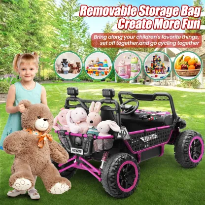 Funcid 24V Ride on Toys, 2-Seater Ride on cars with Remote Control