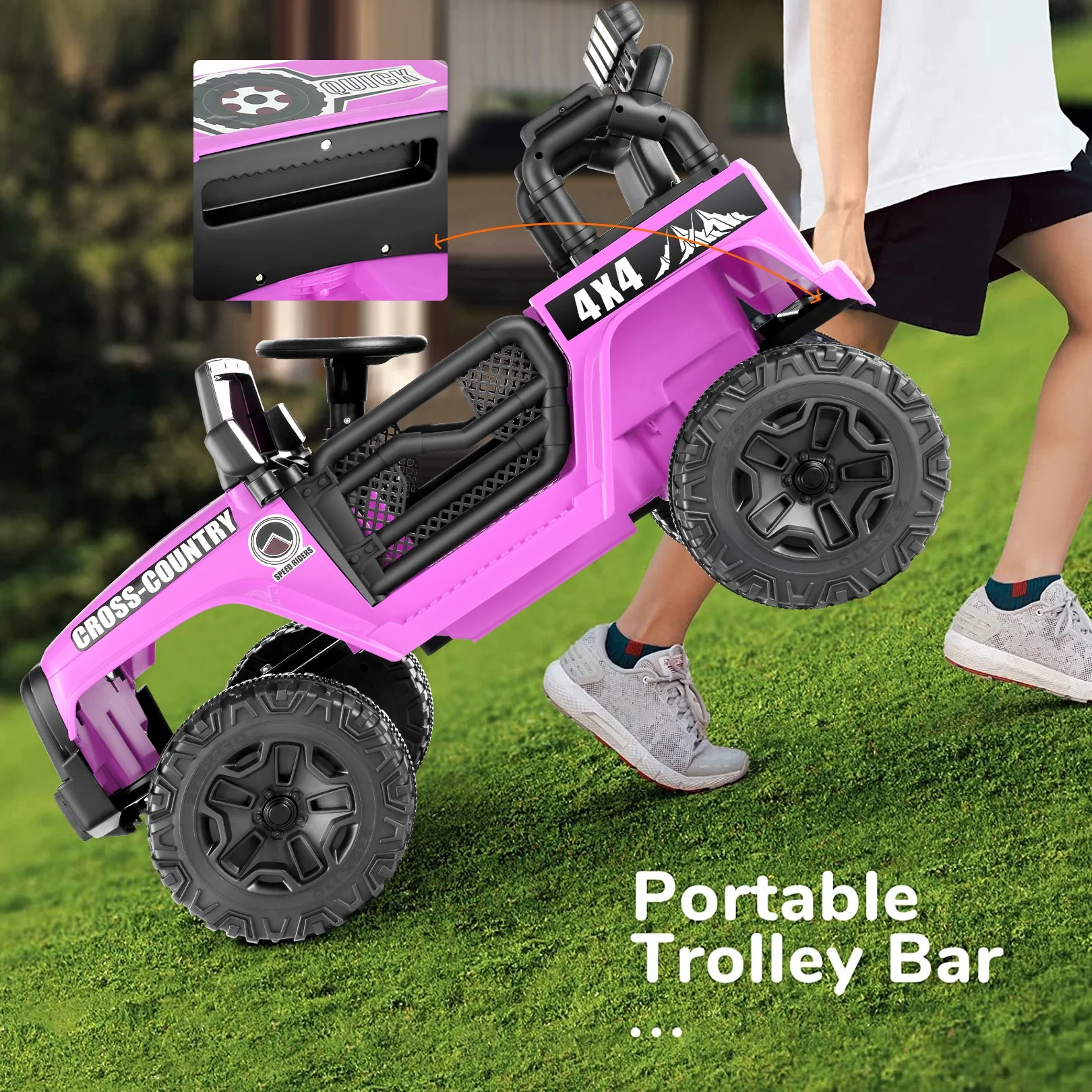 Funcid Ride on Truck Car, Kids 12V Electric Ride on Toys with Parent Remote Control