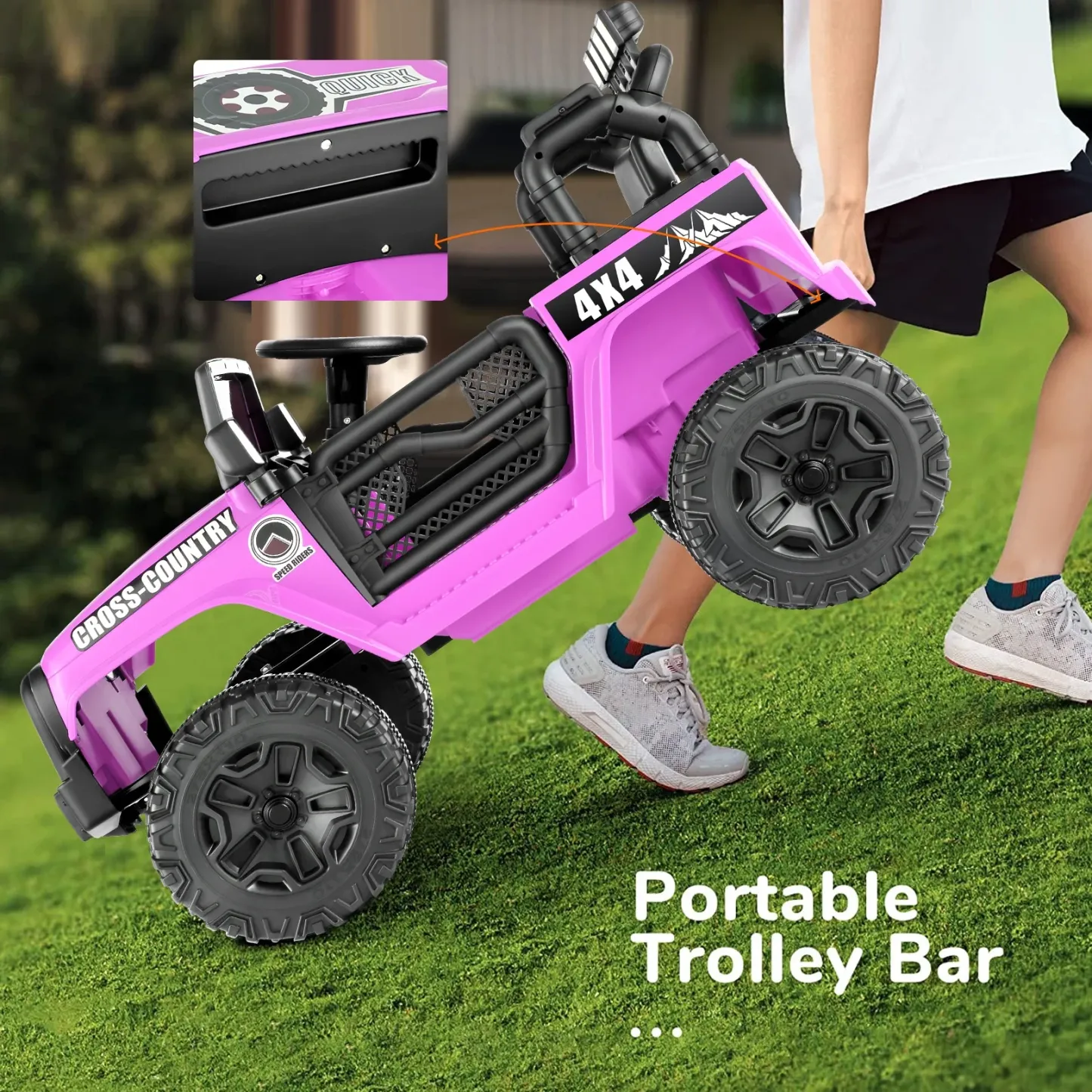 Funcid Ride on Truck Car, Kids 12V Electric Ride on Toys with Parent Remote Control